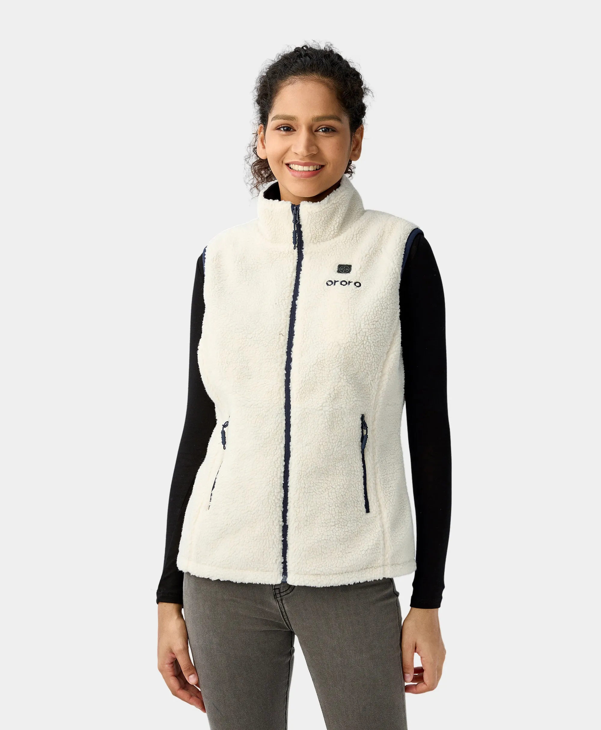 (Open-box) Women's Heated Recycled Fleece Vest (Battery Set Not Included)