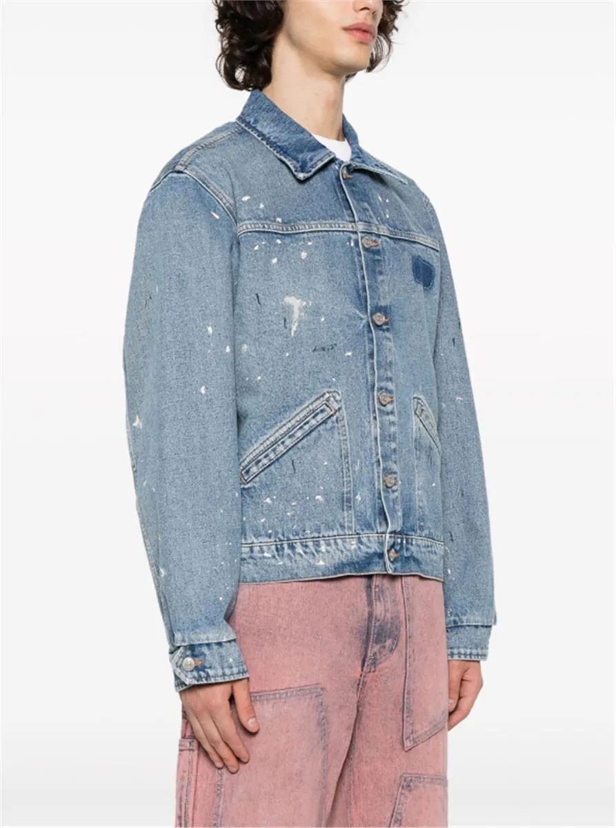 PAINT-SPLATTER DENIM JACKET