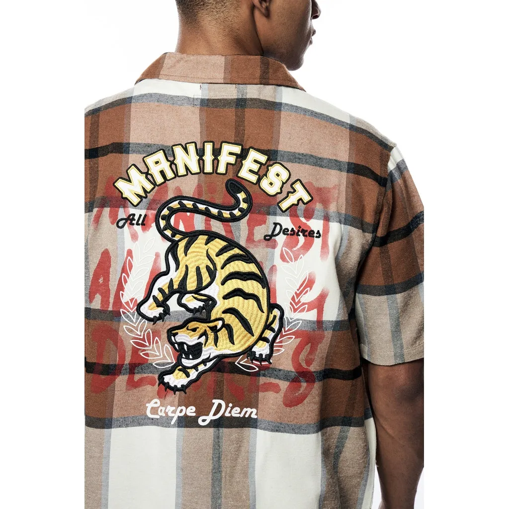 Plaid Graphic Shirt - Rust Plaid