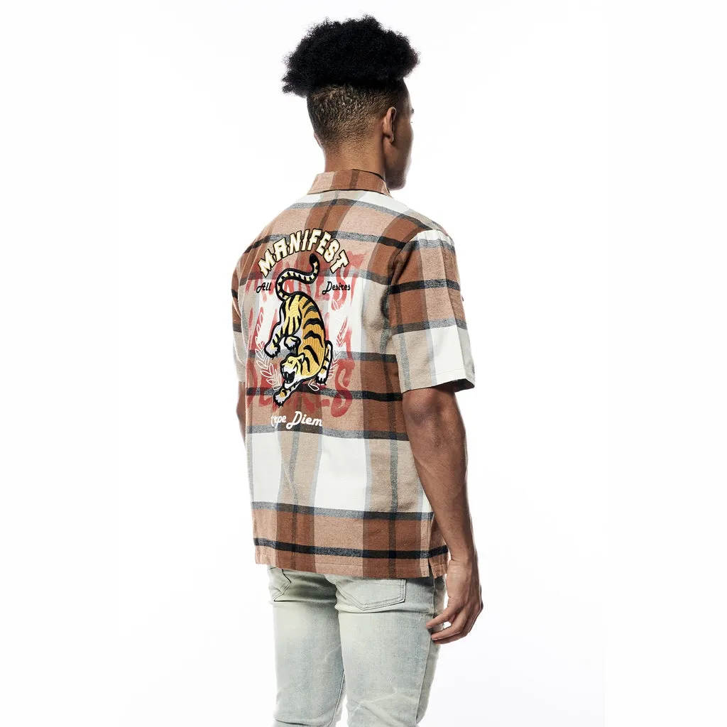 Plaid Graphic Shirt - Rust Plaid