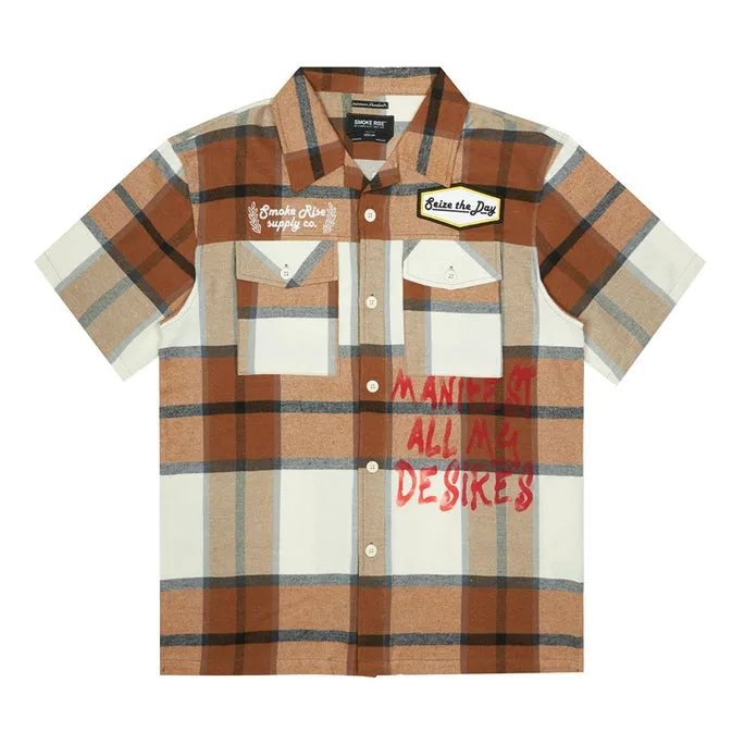 Plaid Graphic Shirt - Rust Plaid