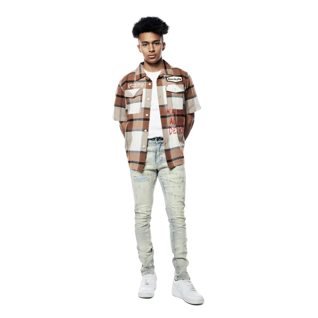 Plaid Graphic Shirt - Rust Plaid