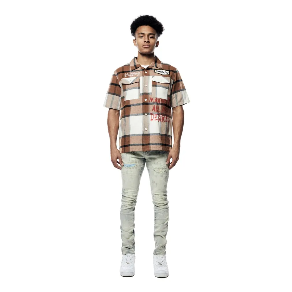 Plaid Graphic Shirt - Rust Plaid