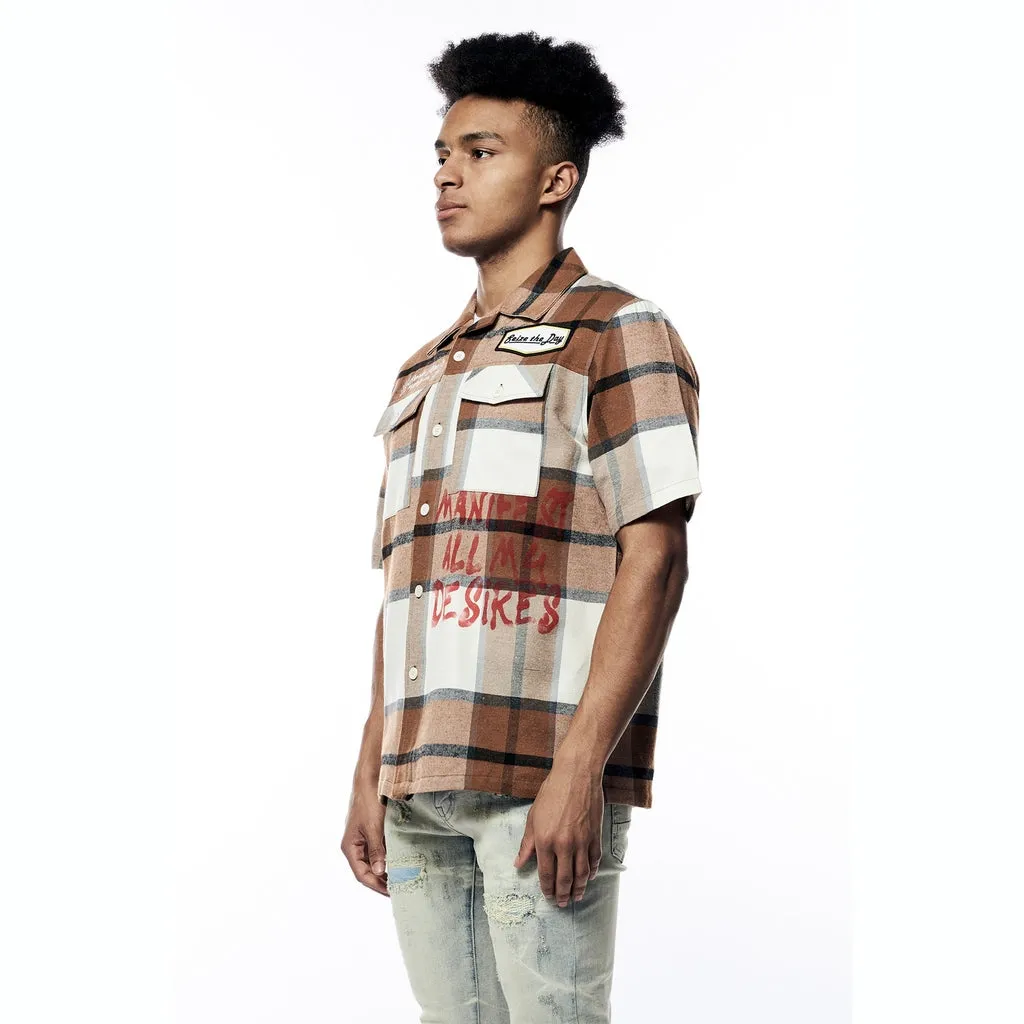 Plaid Graphic Shirt - Rust Plaid