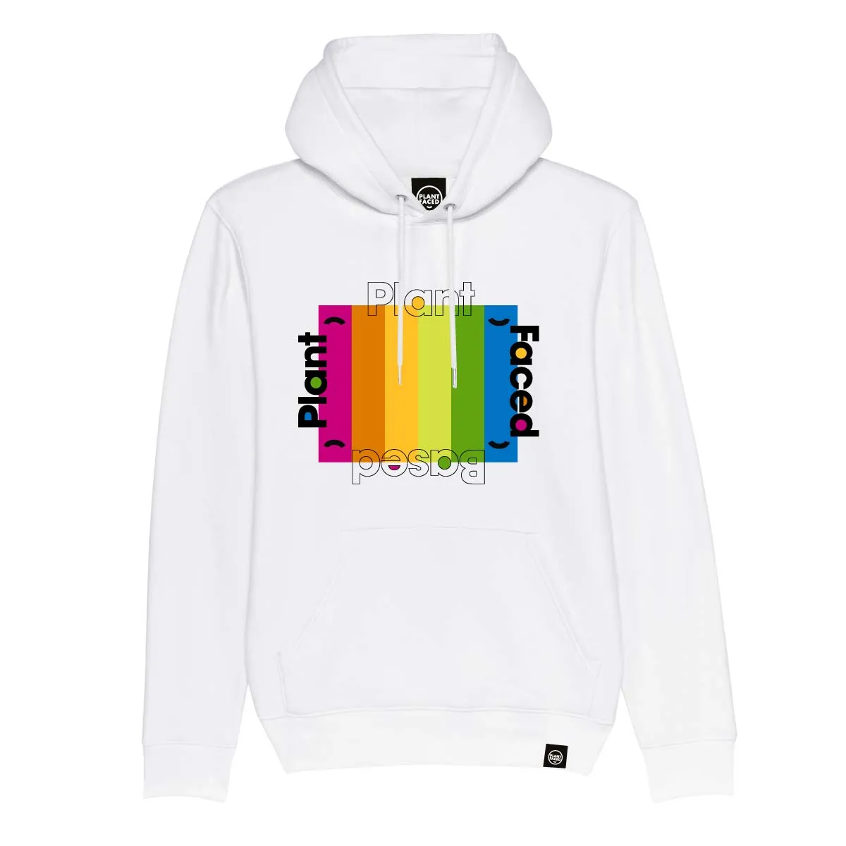 Plant Based Rainbow Hoodie - White