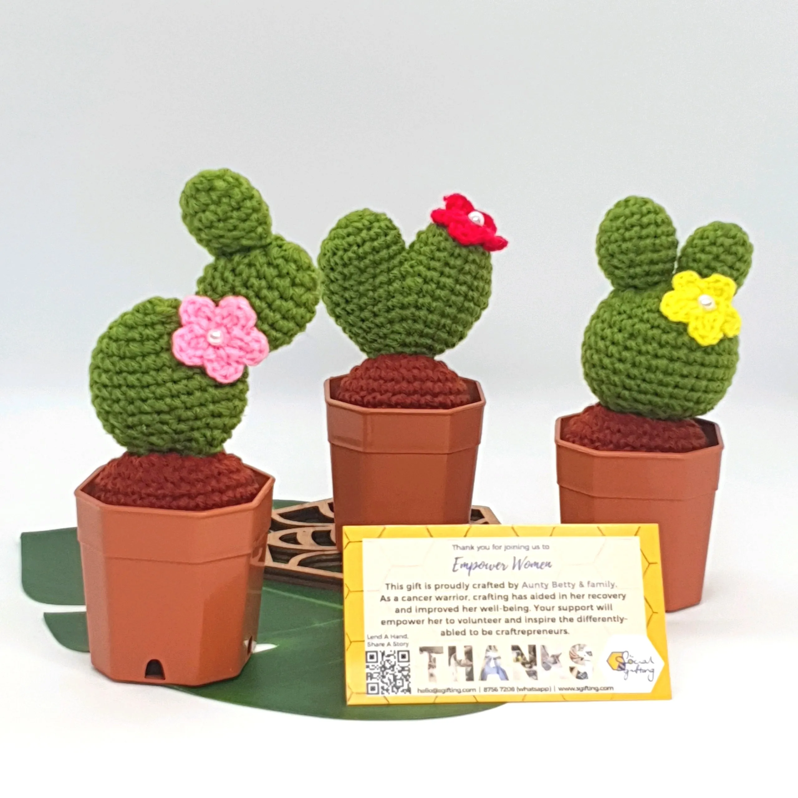 Potted Crochet Cactus