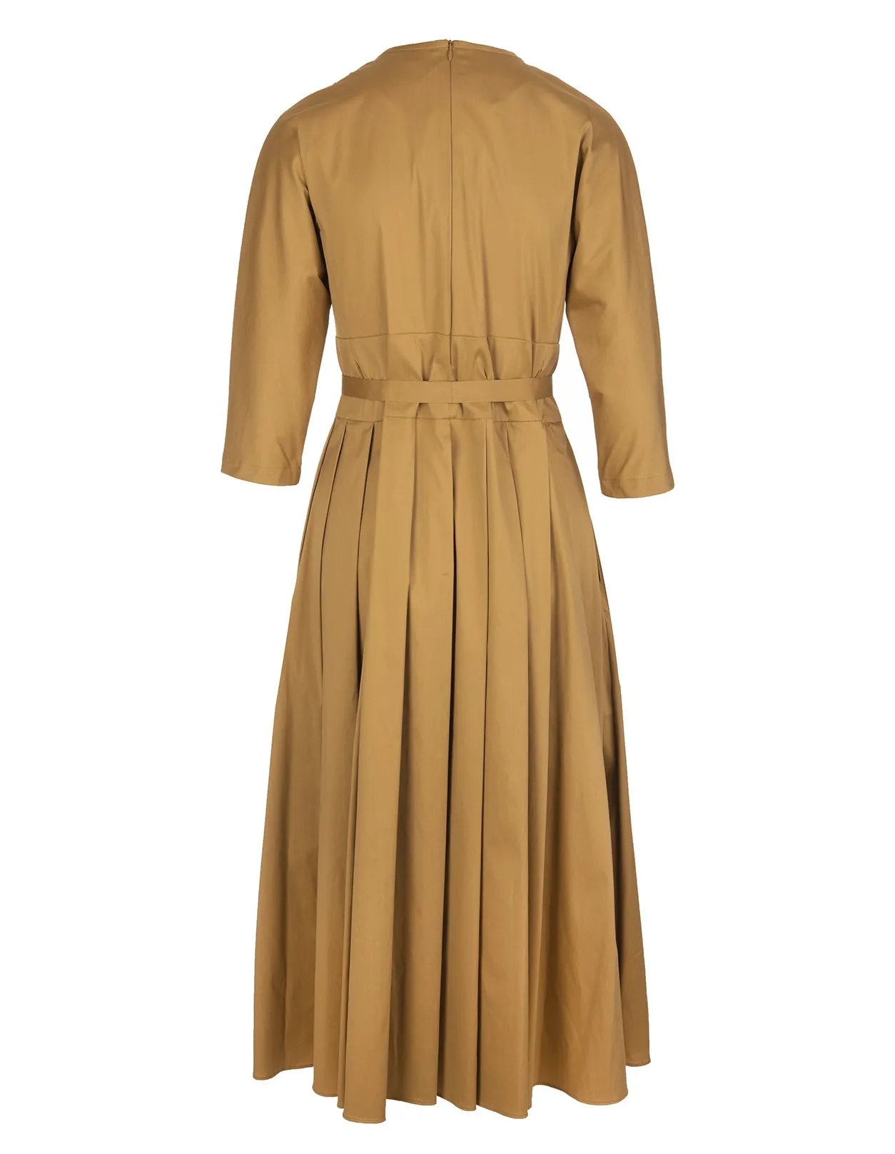 'S Max Mara Poplin Pleated Midi Dress