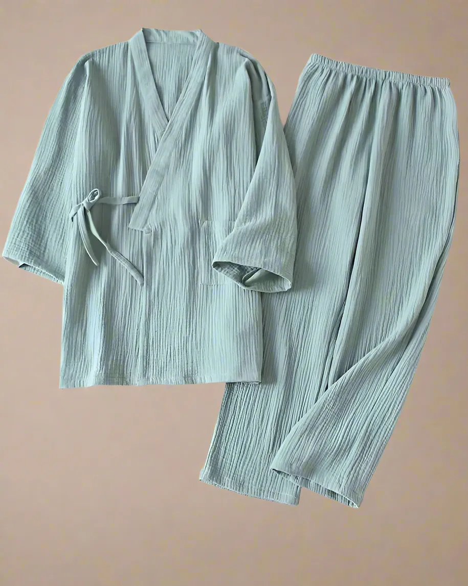 Samue Cotton Loungewear Set - Unisex Japanese Inspired Loungewear Set