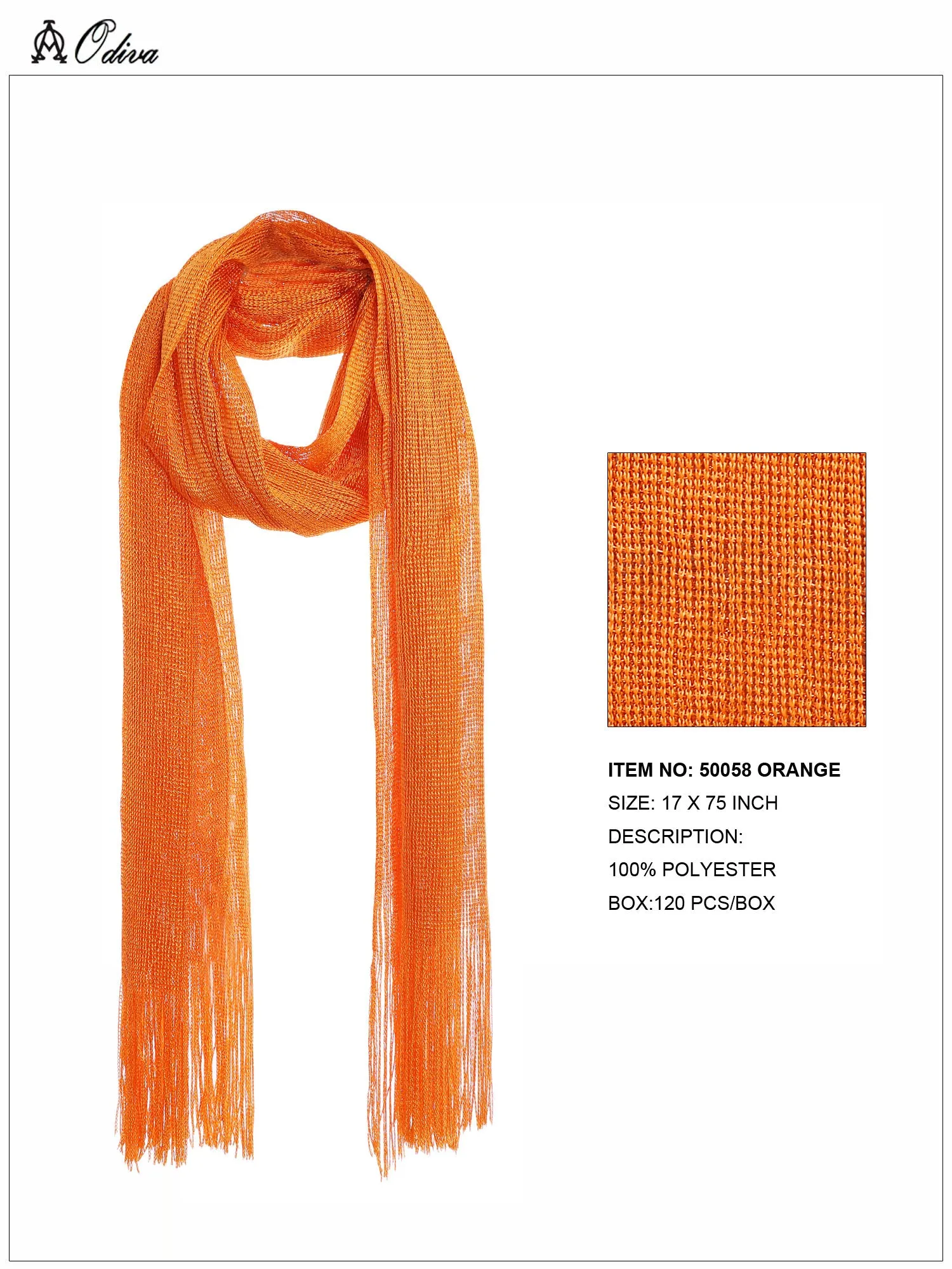 Shimmering Scarf-Orange