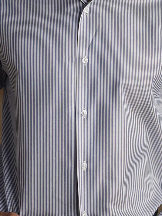 Sky Blue Stripe Formal Shirt