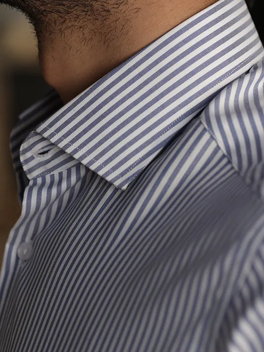 Sky Blue Stripe Formal Shirt