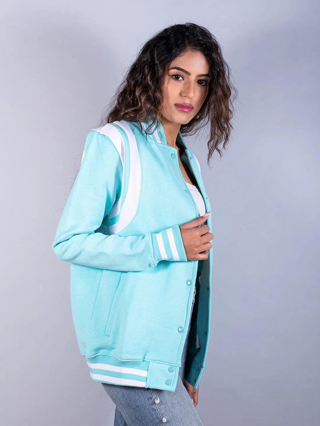 Sky Blue Varsity Jacket