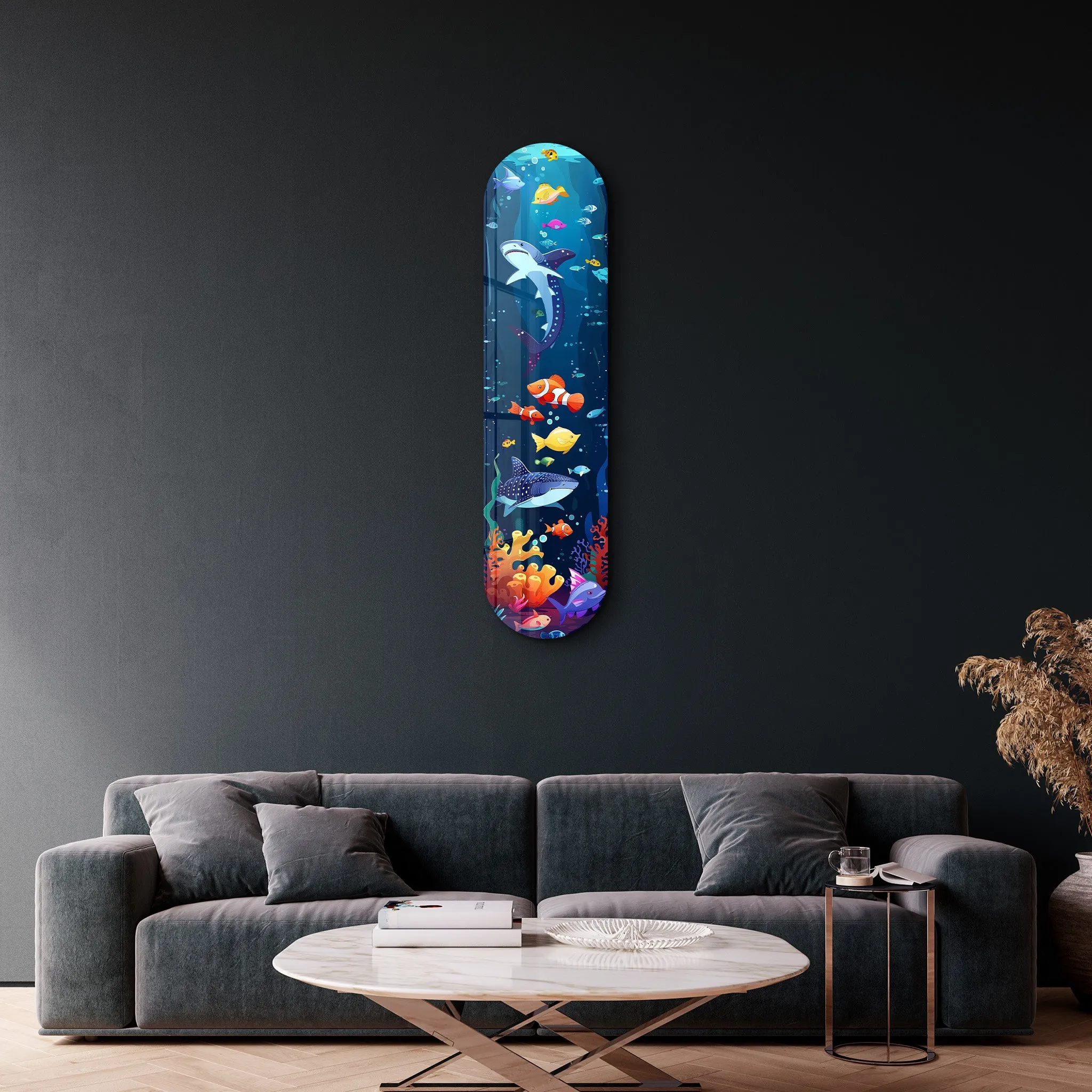 Sweet Shark 1 | Glass Wall Art