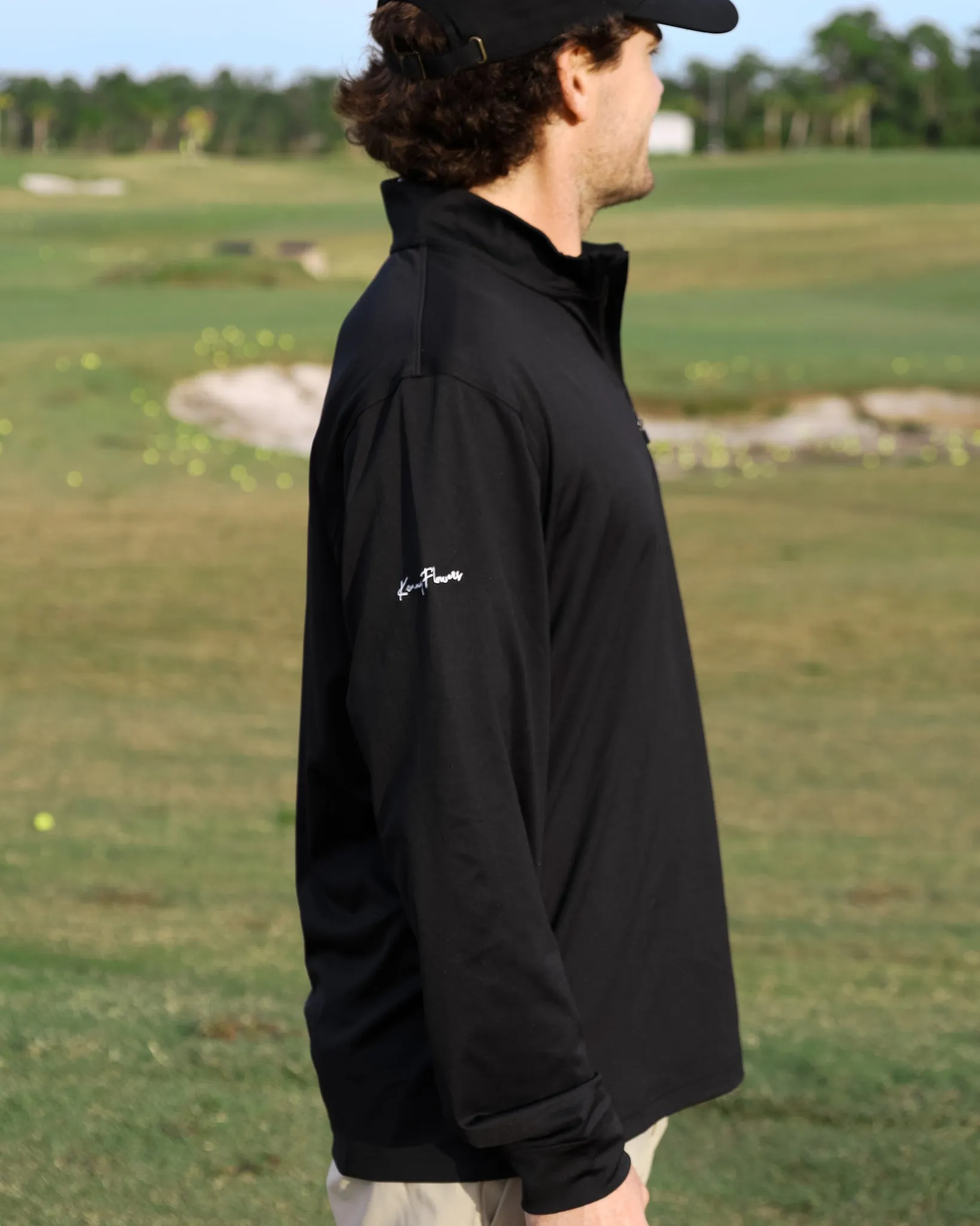 The Lights Out - Black Quarter Zip Pullover