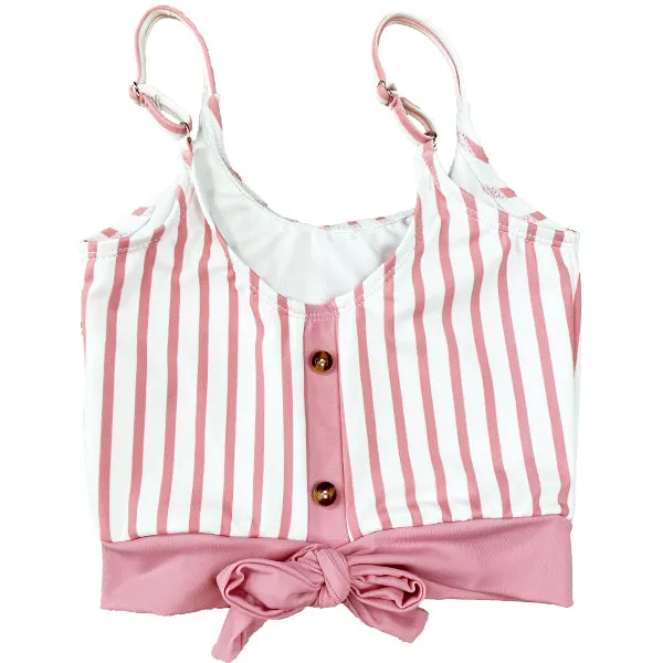 The Mini Lounger Top | Pink & White Stripe | Final Sale