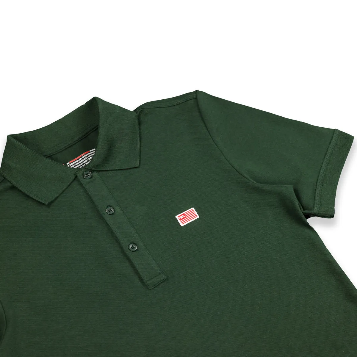 TMC Flag (1 inch) Polo - Forest Green