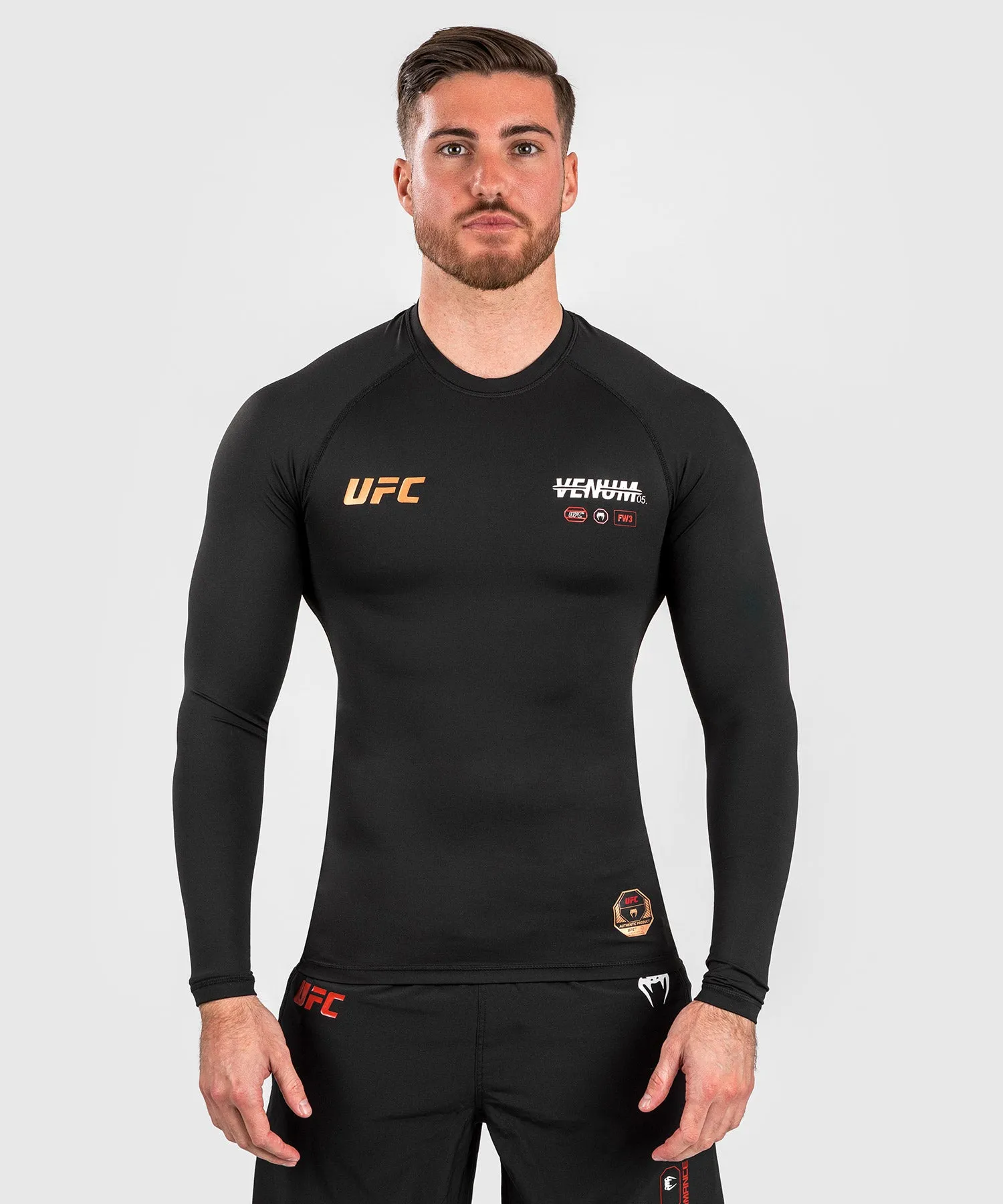 UFC Adrenaline by Venum Fight Week Men’s Performance Long-sleeve Rashguard - Black