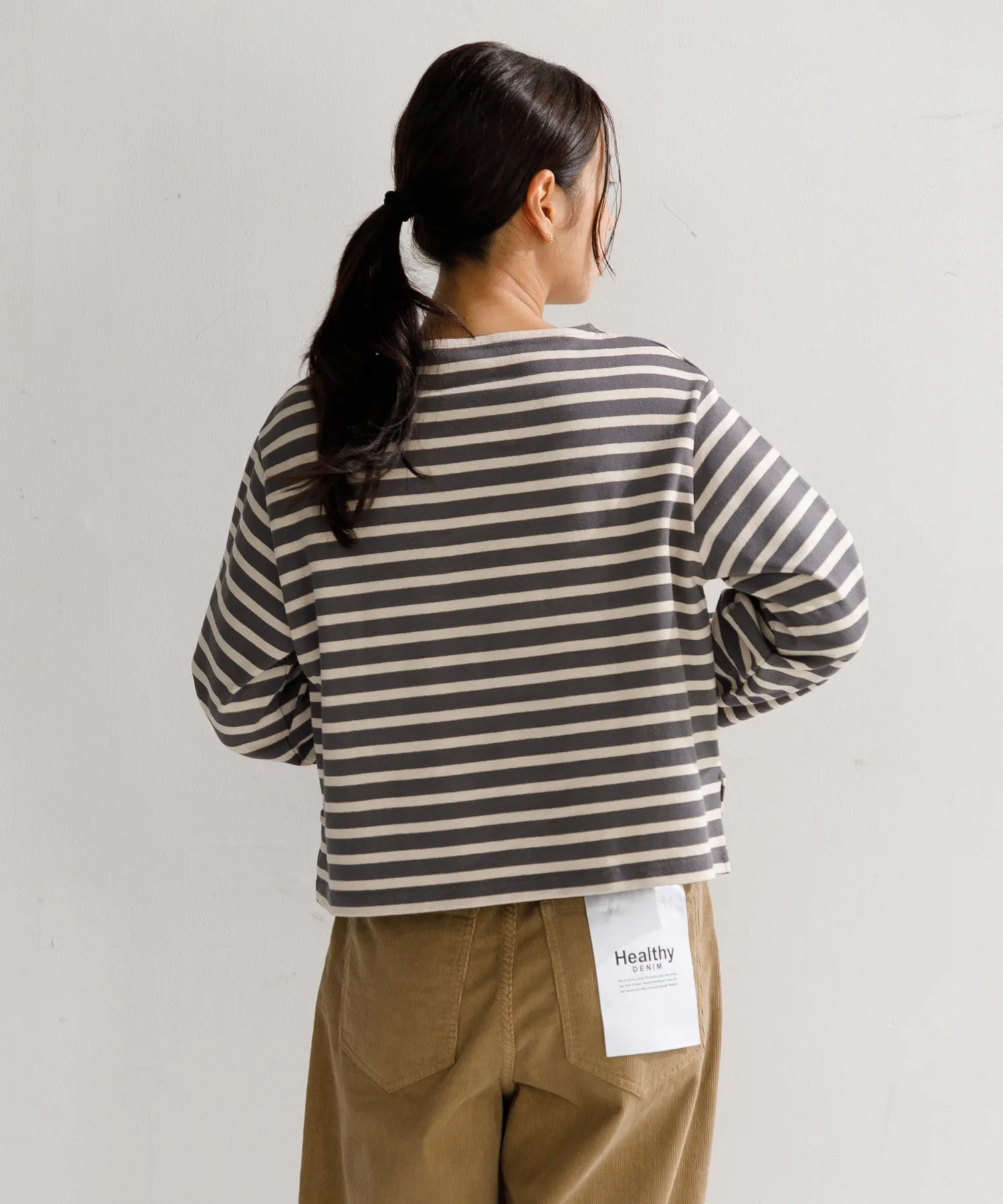 【WOMEN】ORCIVAL BOAT NECK L/S CROPPED P.O.