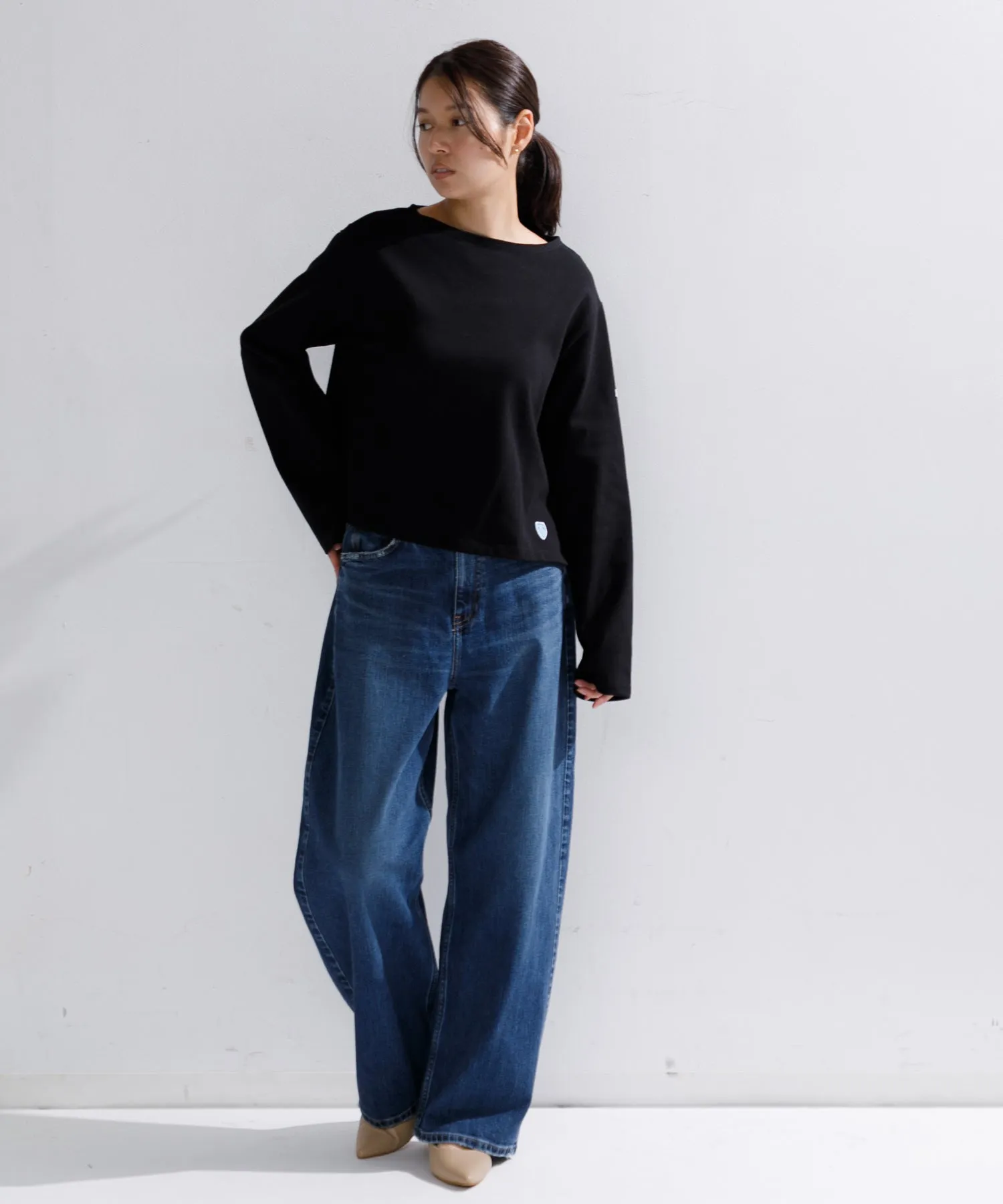 【WOMEN】ORCIVAL BOAT NECK L/S CROPPED P.O.