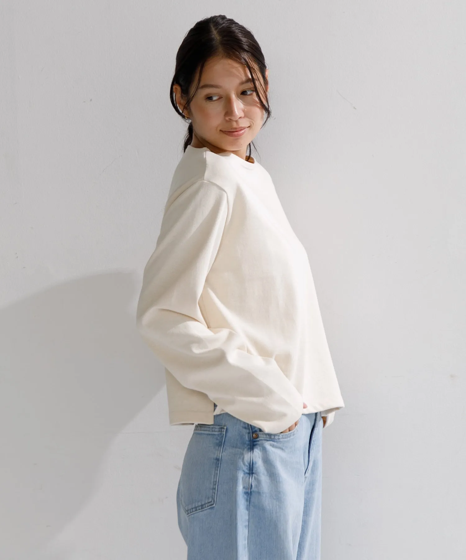 【WOMEN】ORCIVAL BOAT NECK L/S CROPPED P.O.