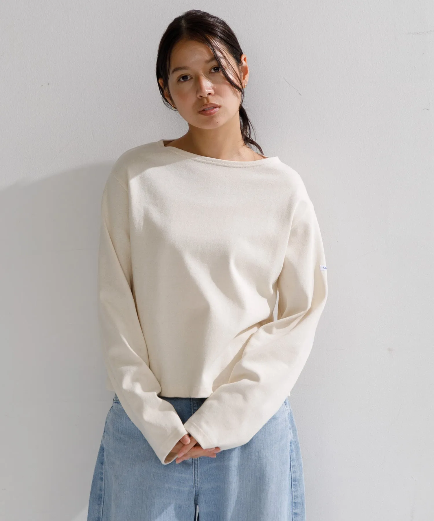 【WOMEN】ORCIVAL BOAT NECK L/S CROPPED P.O.