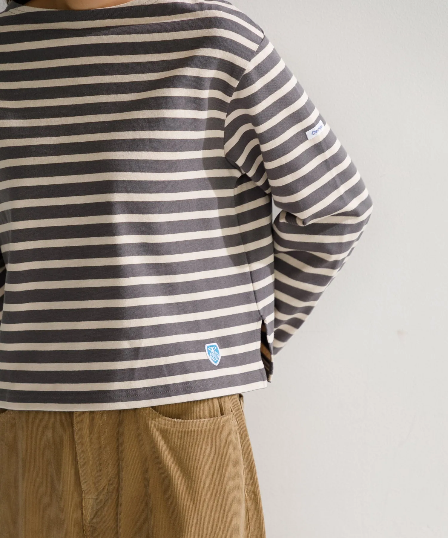 【WOMEN】ORCIVAL BOAT NECK L/S CROPPED P.O.