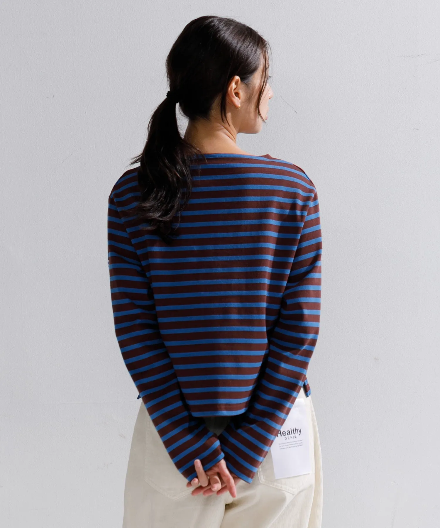 【WOMEN】ORCIVAL BOAT NECK L/S CROPPED P.O.