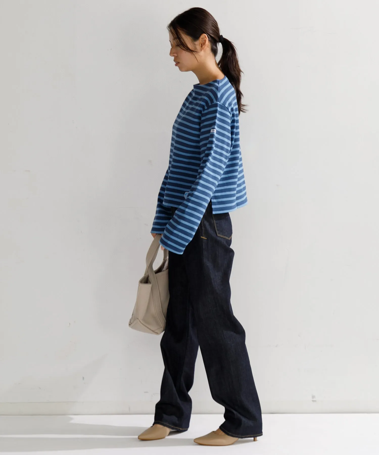 【WOMEN】ORCIVAL BOAT NECK L/S CROPPED P.O.