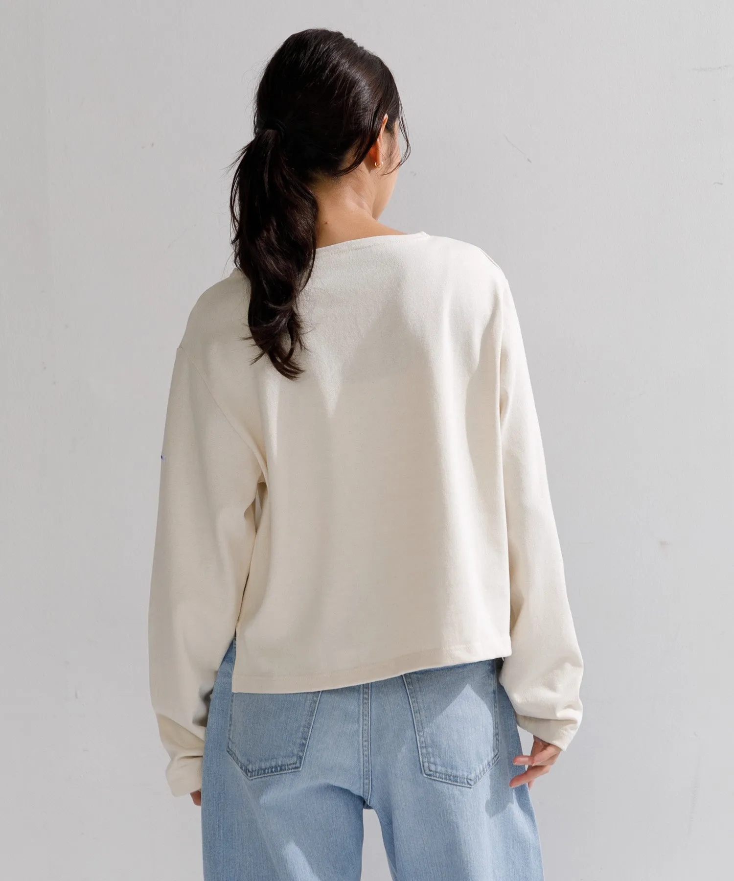 【WOMEN】ORCIVAL BOAT NECK L/S CROPPED P.O.