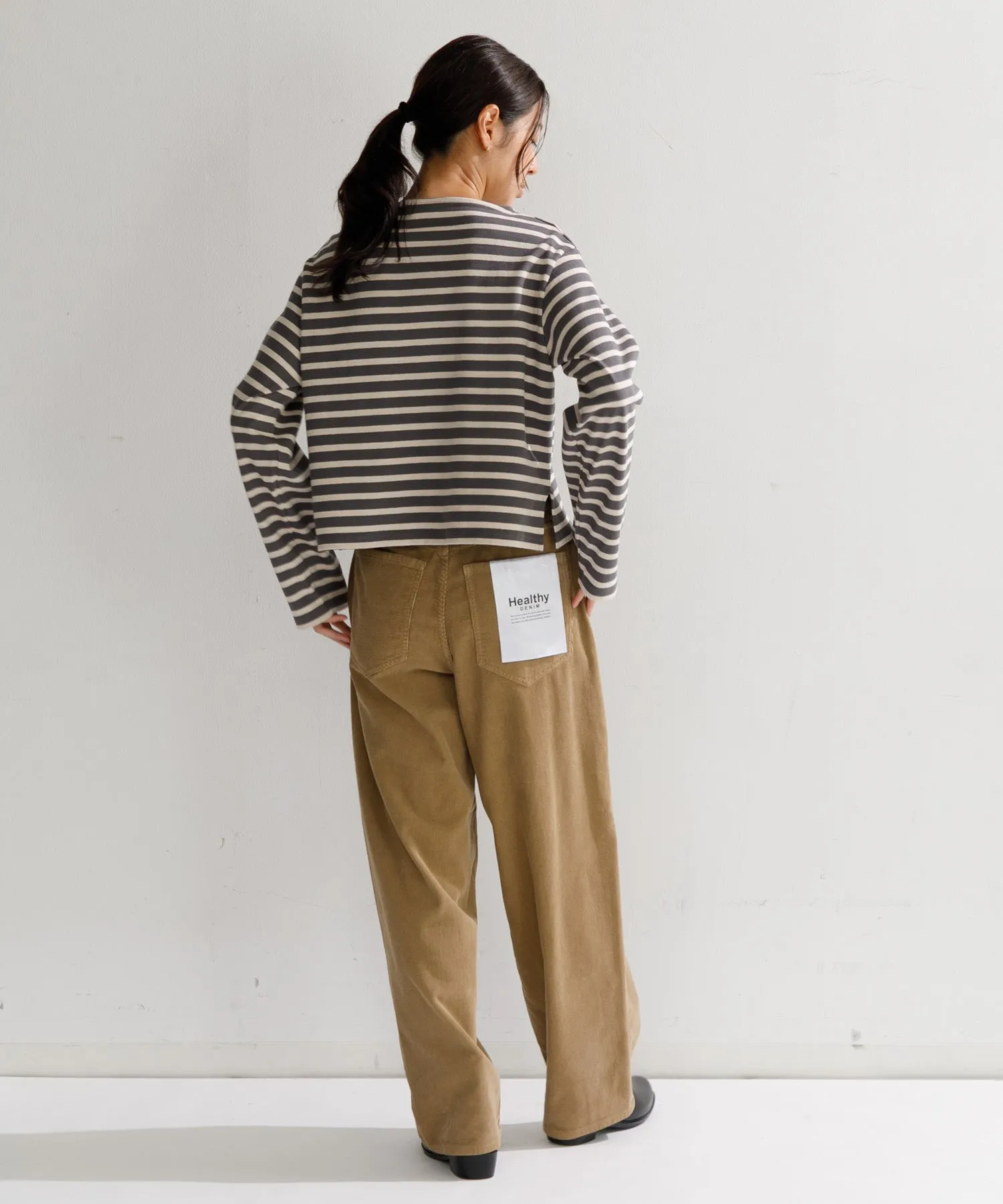 【WOMEN】ORCIVAL BOAT NECK L/S CROPPED P.O.