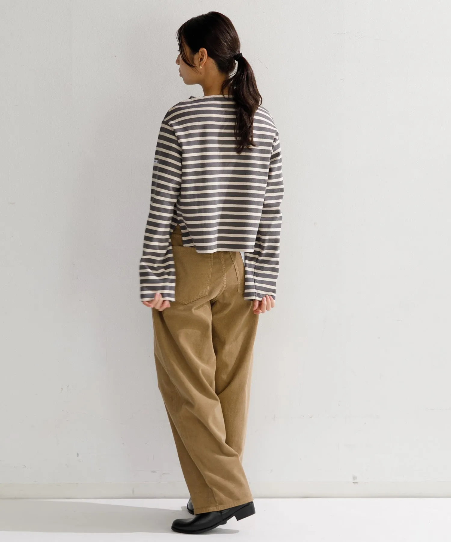 【WOMEN】ORCIVAL BOAT NECK L/S CROPPED P.O.