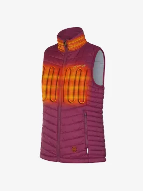 Women's 13W Heated Puffer Vest with HeatSync  - Plum