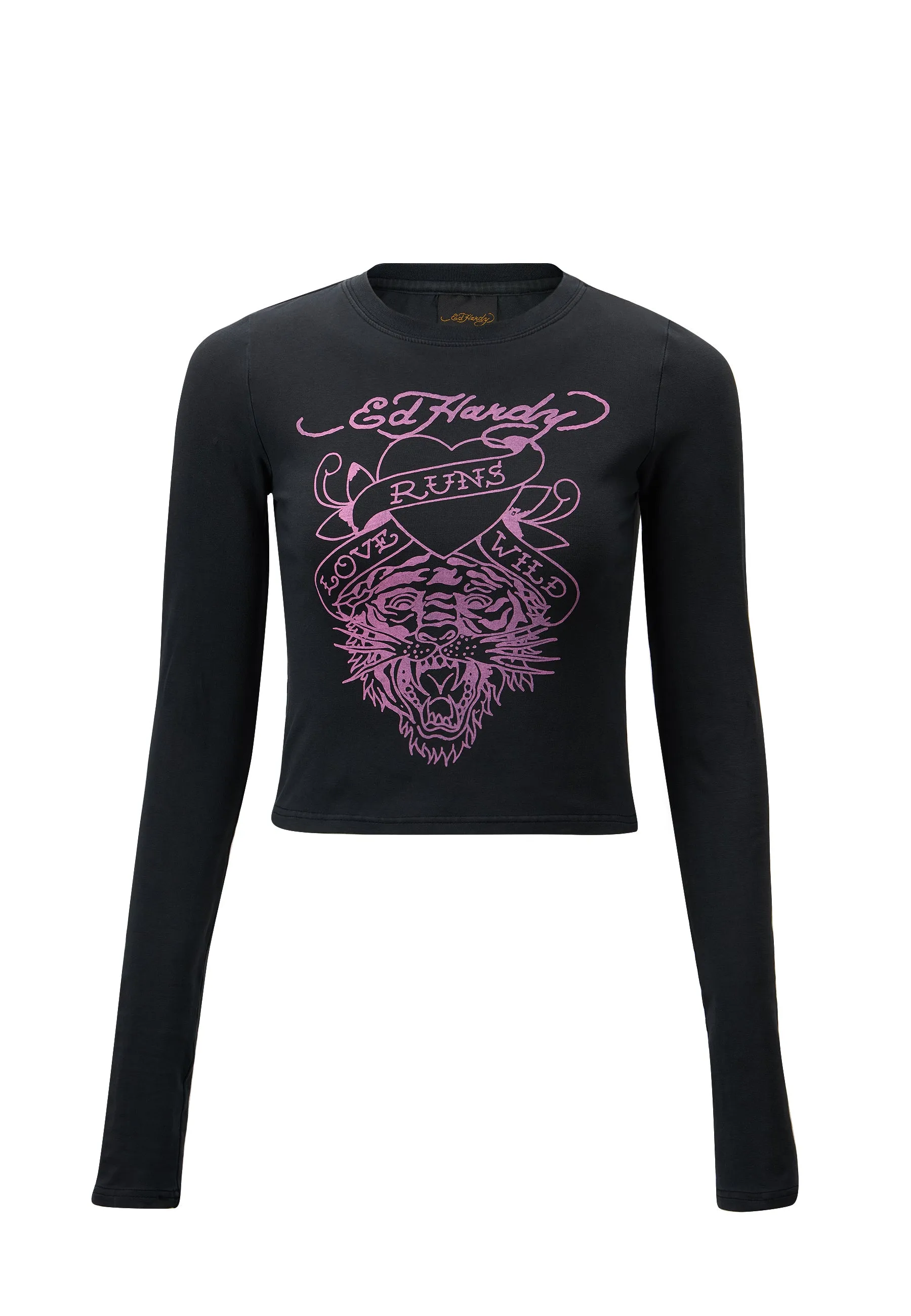 Womens Love Runs Wild Long sleeve T-Shirt - Charcoal