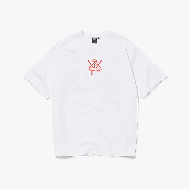 XIX Spray T-Shirt [White/Red]